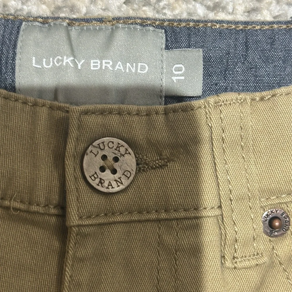 LUCKY BRAND boy’s authentic skinny stretch adjustable Khaki Pants jeans Size 10